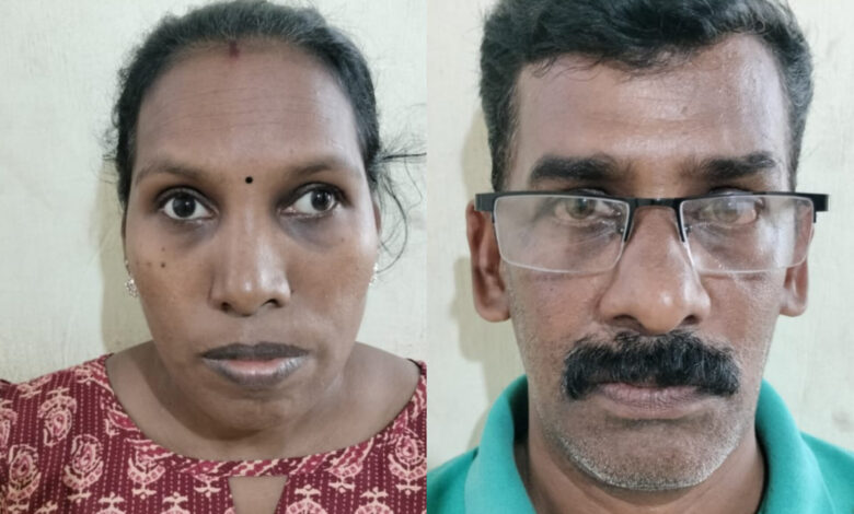അഞ്ച് പവൻ സ്വർണം കവർന്ന കേസിൽ ഹോം നഴ്‌സും ഭർത്താവും പന്തളം പോലീസിൻ്റെ പിടിയിലായി