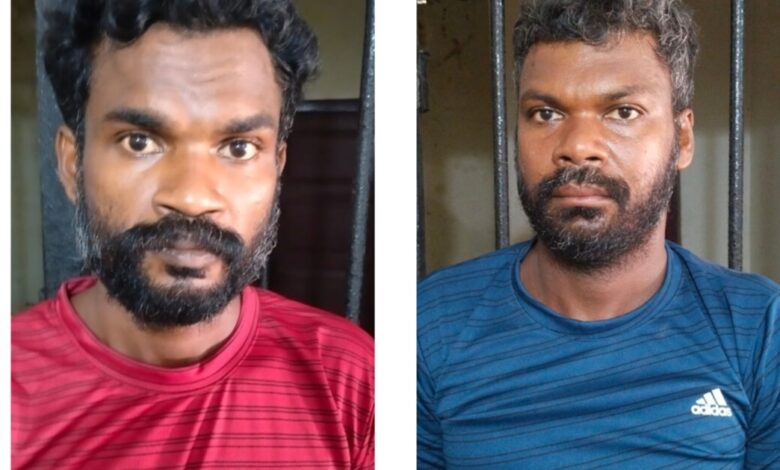 മാതാവിനെ ഉപദ്രവിച്ചതിലെ വിരോധം കാരണം പിതാവിനെ കഴുത്തിൽ കുത്തിപ്പരിക്കേൽപ്പിച്ച കേസിൽ രണ്ട് മക്കൾ അറസ്റ്റിൽ