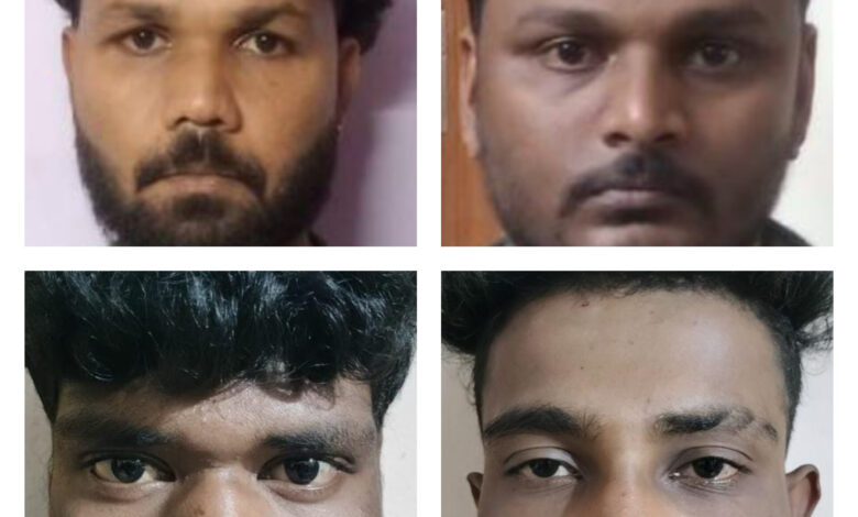 ലഹരിവസ്തുക്കൾക്കെതിരായ പോലീസ് റെയ്‌ഡ്‌ തുടരുന്നു 4 പേർ അറസ്റ്റിലായി