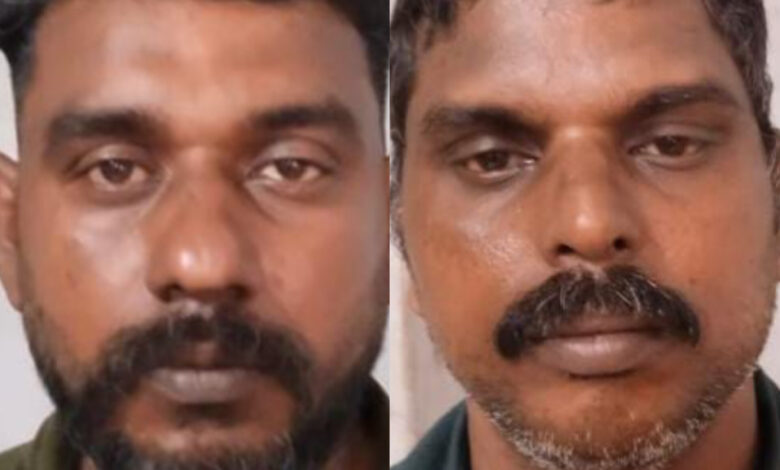 20 പവൻ സ്വർണവും പണവും  ഉപകരണങ്ങളും കവർന്നകേസിൽ നിരവധി ക്രിമിനൽ കേസുകളിൽ പ്രതിയുൾപ്പെടെ രണ്ടുപേർ പിടിയിൽ