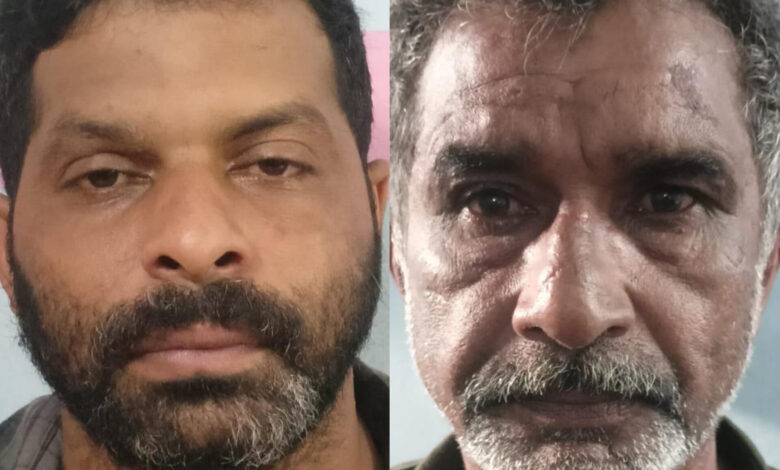 യുവാവ് മാതാവിനെ വീട്ടിൽ നിന്നിറക്കിവിട്ടതിനെപ്പറ്റി ചോദിച്ച അയൽവാസിക്കും ഭാര്യക്കും മർദ്ദനം : രണ്ടുപേർ അറസ്റ്റിലായി