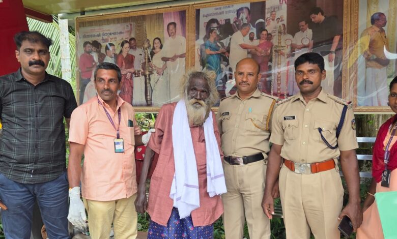 ആരോരുമില്ലാത്ത വയോധികനെ ജനമൈത്രി പോലീസ് അനാഥാലയത്തിലാക്കി