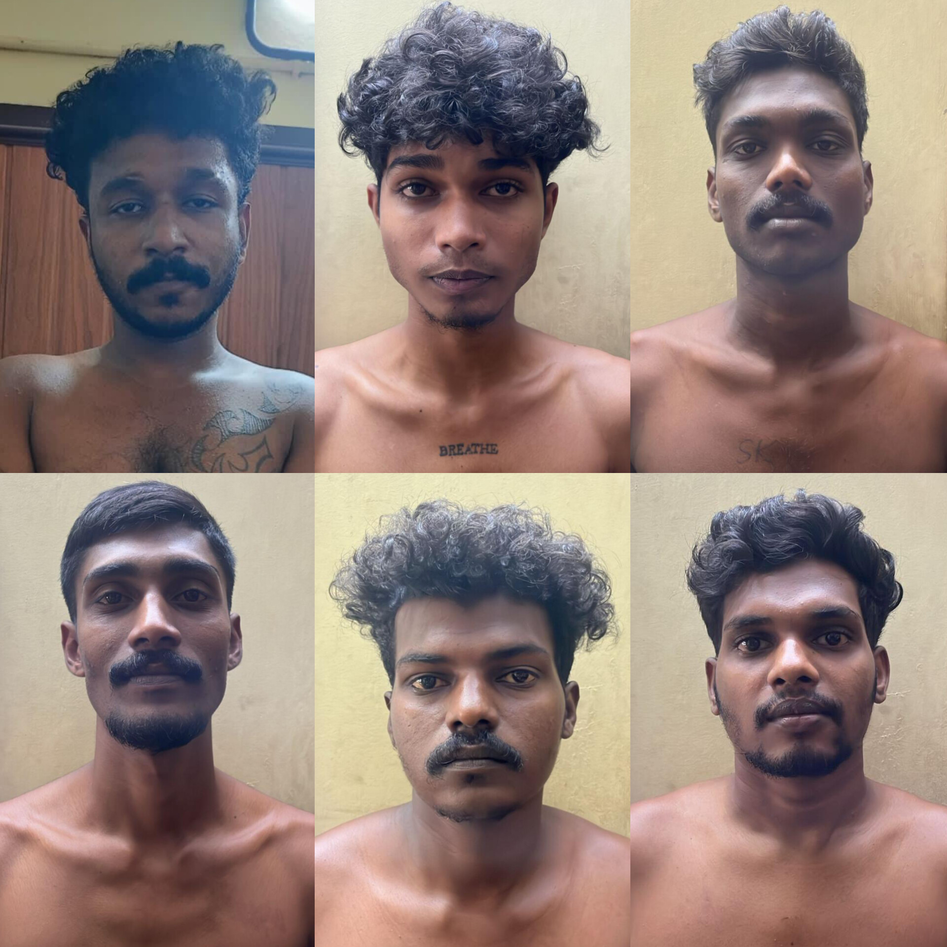 വധശ്രമ കേസിൽ സ്ഥിരം കുറ്റവാളികളായ ആറു പേർ റിമാൻഡിൽ :